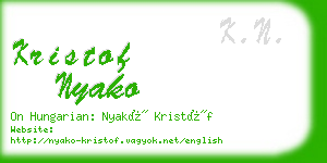 kristof nyako business card